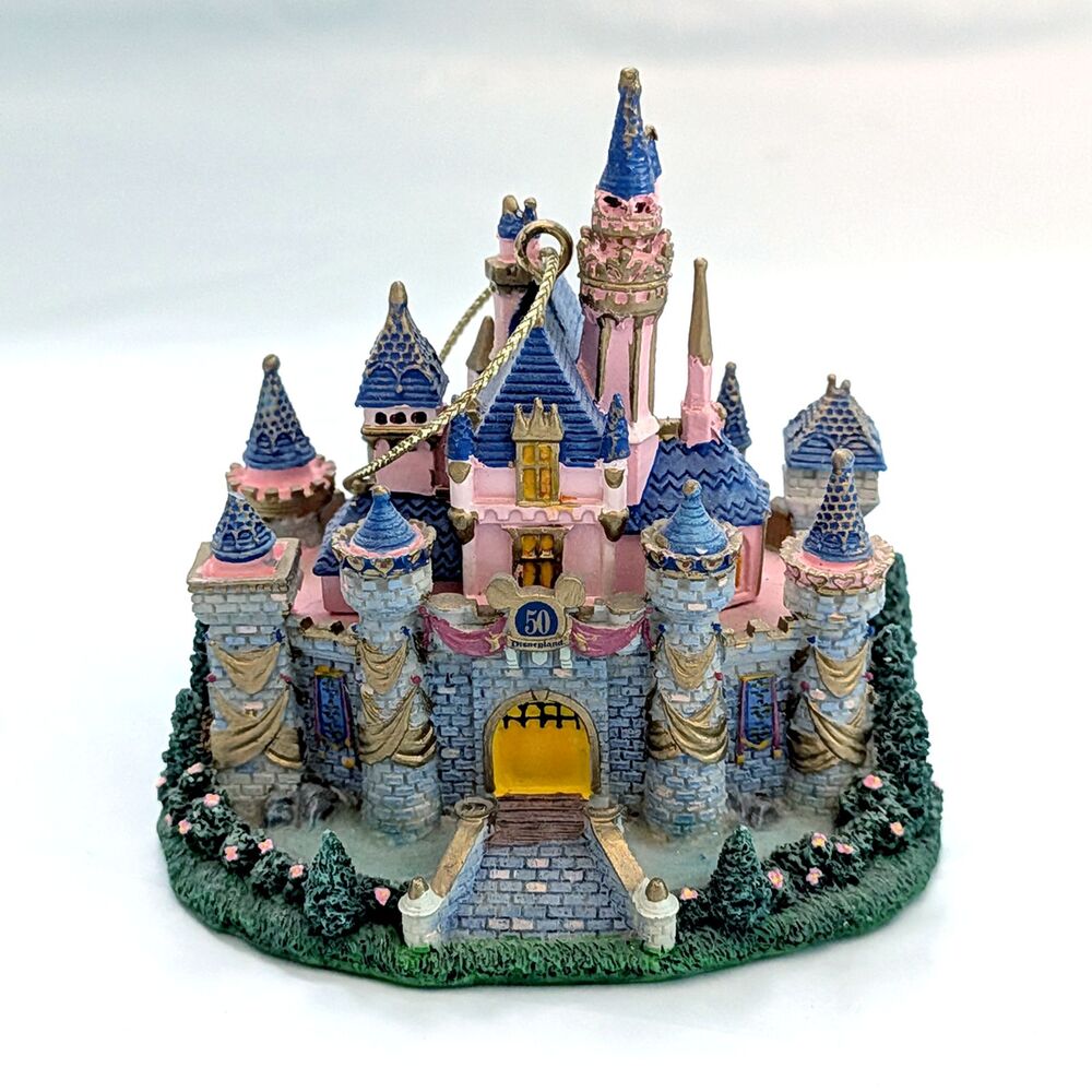 Vintage Disney Sleeping Beauty Castle Ornament 50th Anniversary Disneyland 2005